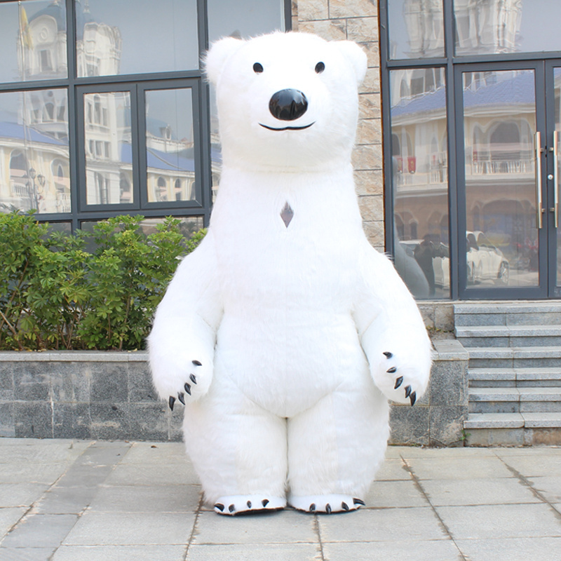 Hot sale inflatable walking mascot costume Funny Long plush Panda and Polar Bear cosplay costume