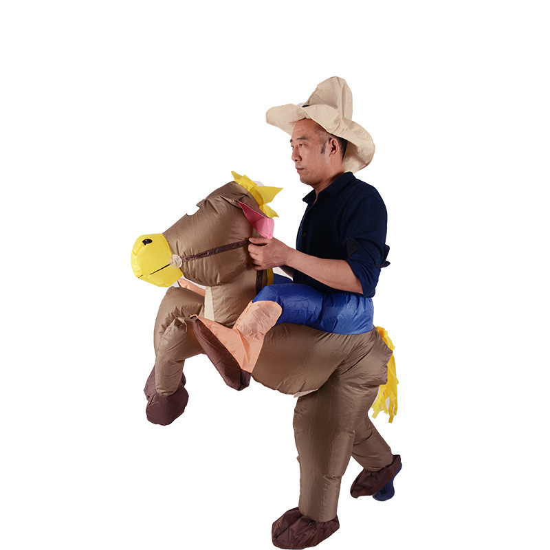 Adult Inflatable Ride horse costume inflatable horse mascot costume fancy walking show costumes