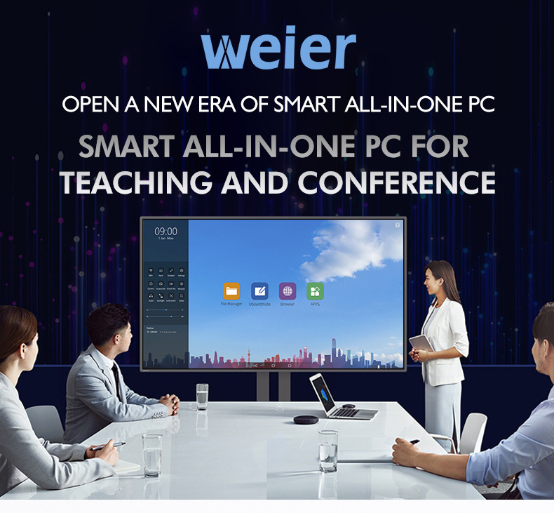 WEIER 55 65 75 86 98 inch clever touch interact flat panel display led touch panel lcd interact smart board touch tv