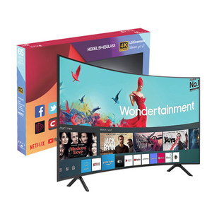 65 inch Smart TV 4K Ultra HD LED Curved Big Screen wifi inteligentes Television