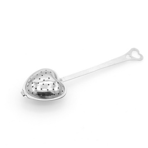 Reusable Spoon Tea Strainer Infuser Stainless Steel Metal Gold Heart Shaped Tea Infuser For Loose Tea