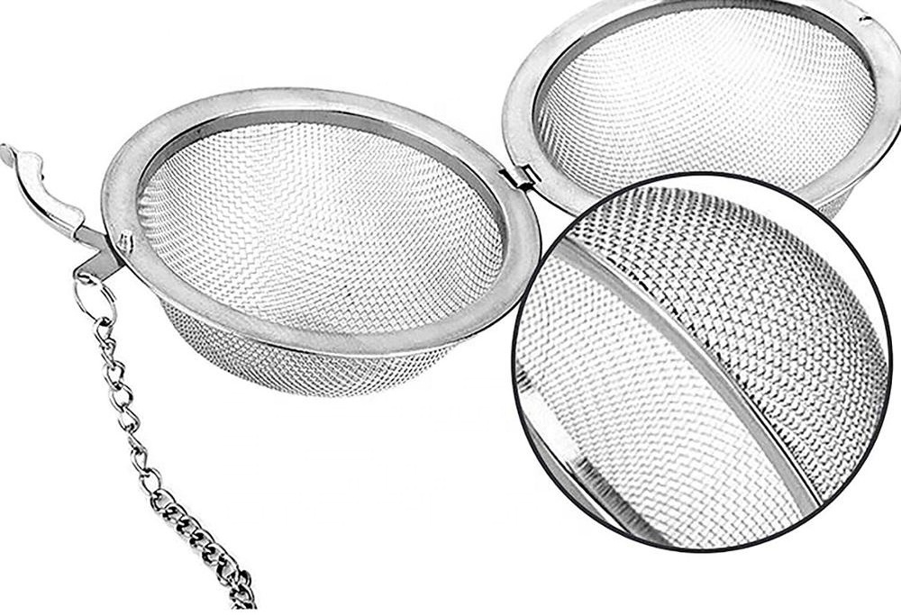 Tea Ball Infuser Strainer Gold Mesh Stainless Steel  Tea Infusers