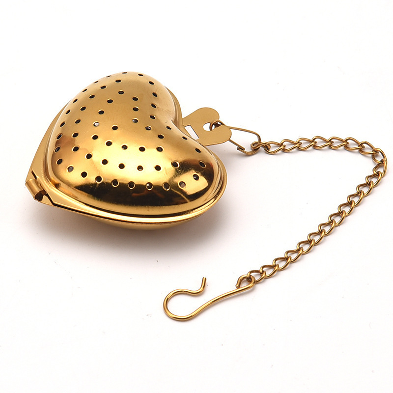 Hot Sale Stainless Steel Coffee Tea Steeper Heart Shaped Tea Infuser For Loose Leaf Tea