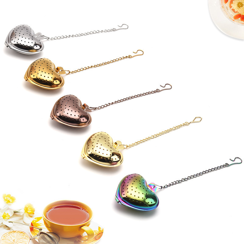 Hot Sale Stainless Steel Coffee Tea Steeper Heart Shaped Tea Infuser For Loose Leaf Tea