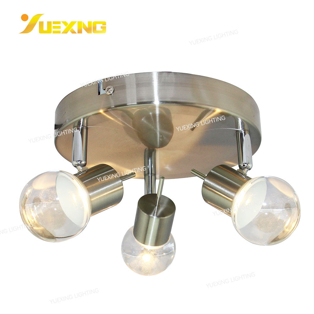 Good quality cheap price led satin nickel iron ceiling spot light