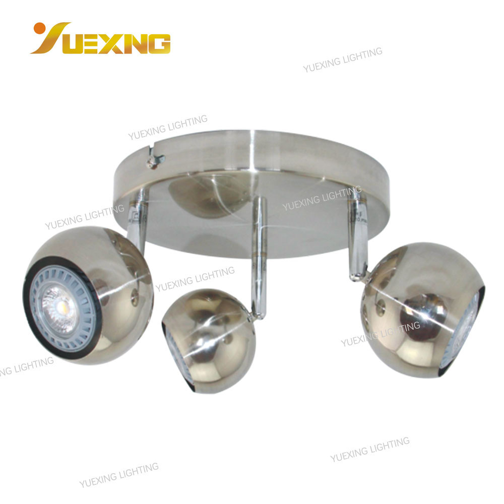 Wholesale  cob led spotlight gu10 surface mounted satin nickel spot lamp