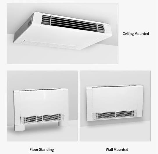 Ultra thin wall floor mounted fan coil unit slim water chilled price mount fan coil