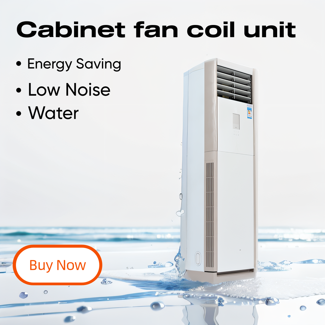 New Large air volume MOQ 200 sets chiller water fancoil 220V  cabinet fcu fan coil unit for heating and cooling