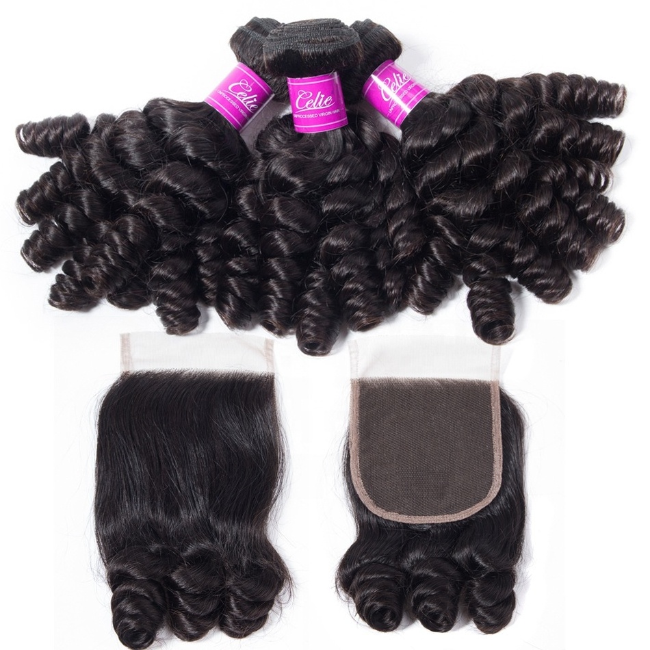 Human Hair for Women Good Quality Bouncy Funmi Hair Bundles Raw Indian Unprocessed Cuticle Aligned Virgin Hair Bundles