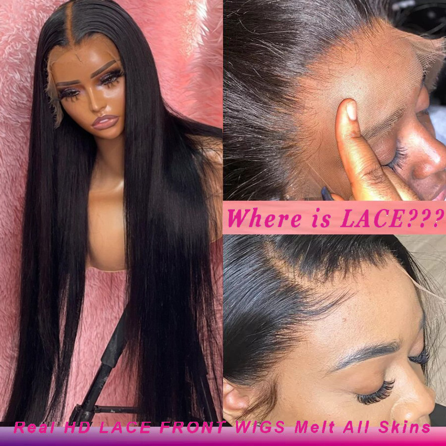 200% Human Hair Lace Frontal Glueless Wigs For Black Women,Wholesale Brazilian Virgin Hair HD Transparent Lace Front Wig Vendor