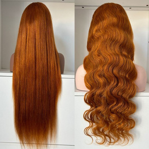 Hot Selling 350 Ginger Color Body Wave 13x4 Frontal HD Lace Wig Glueless Wig Wholesale