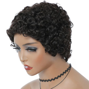 pixie curls wig non lace wig hair ventilation machine make the short curly wig sewing machine short curl hair