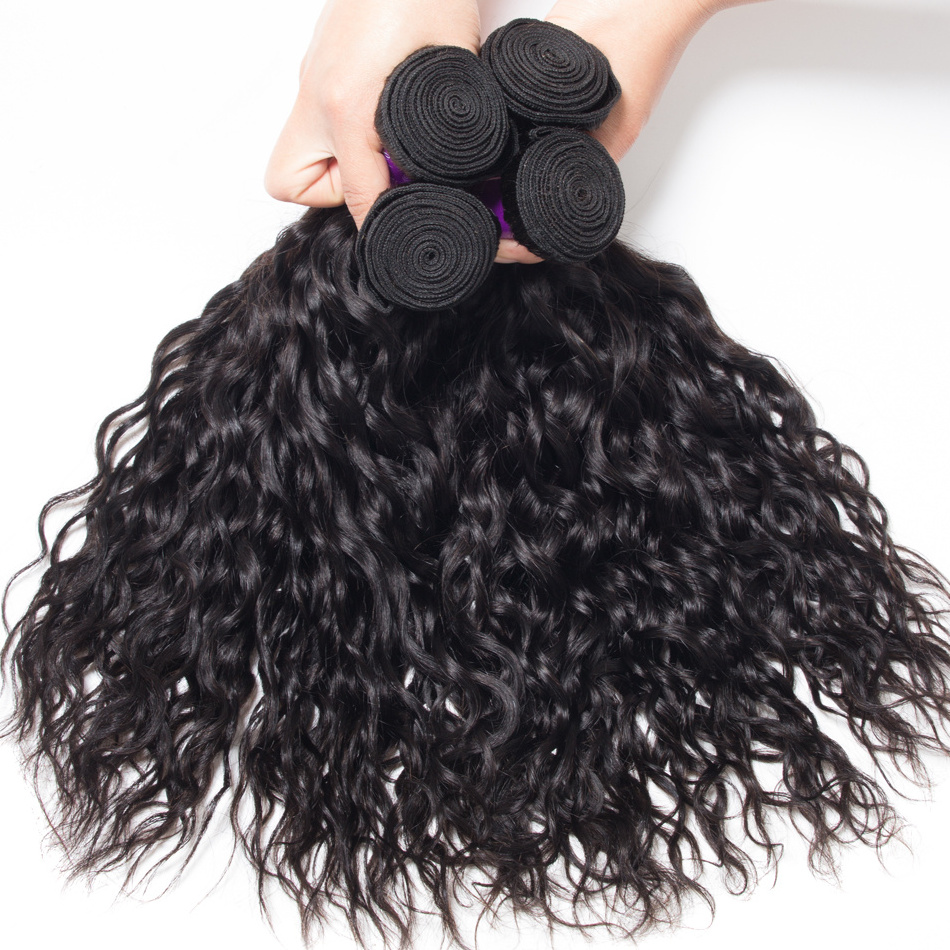 Wholesale Indian Virgin Hair Vendors Alipearl Water Wave Human Hair Extension Weave Bundles Free Sample Hair Bundles