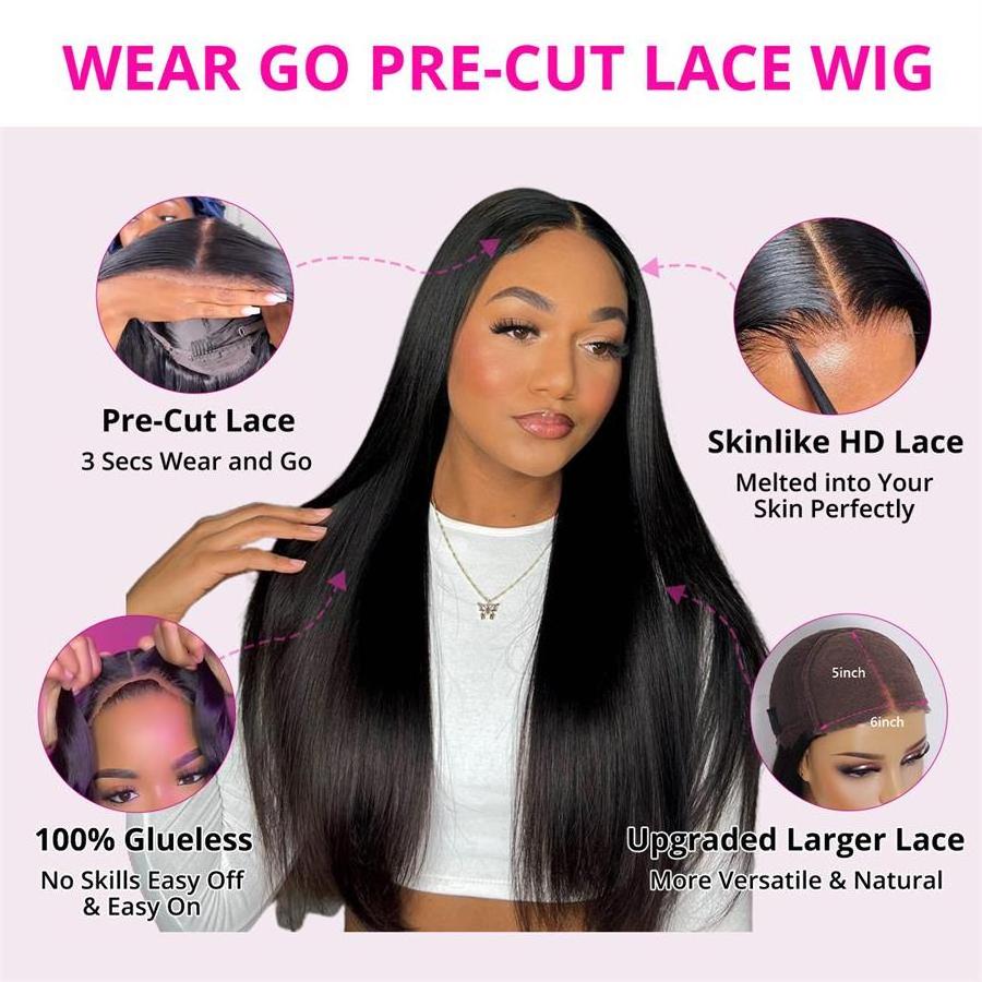 200% Human Hair Lace Frontal Glueless Wigs For Black Women,Wholesale Brazilian Virgin Hair HD Transparent Lace Front Wig Vendor