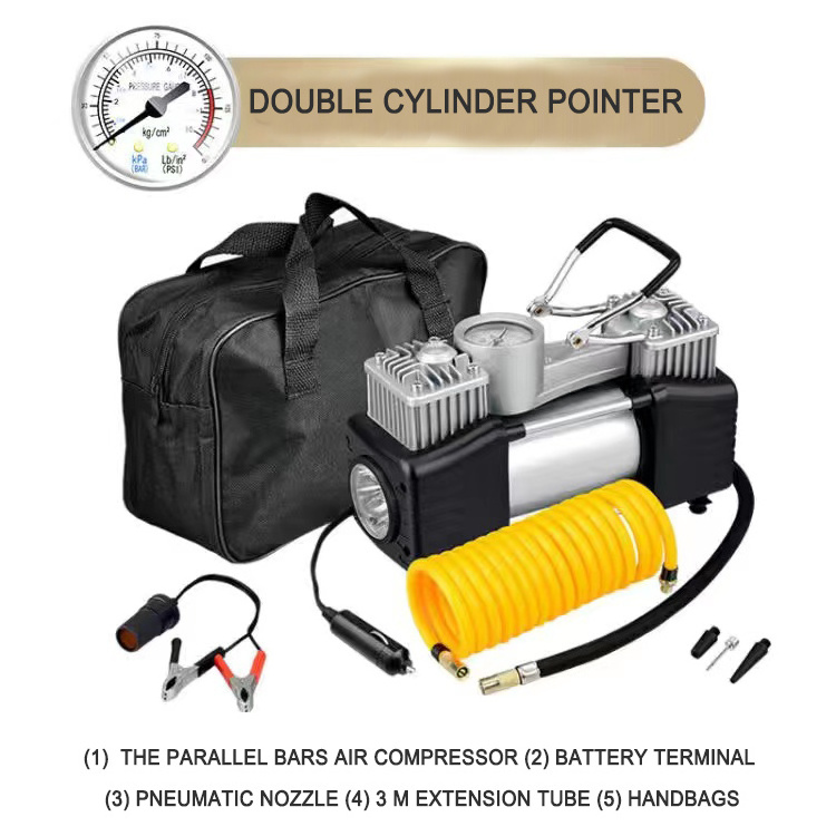 two-cylinder tire pump inflator gun tire sealer inflator spray portable nitrogen tire inflator