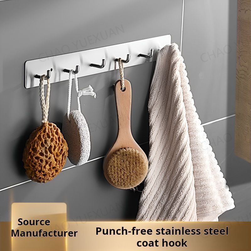 Waterproof Seamless Heavy Duty Multifunctional Wall Mounted Sticky Hanging Hook