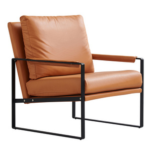 Modern Home Italian Design Leisure Arm Chair With black Iron Leg In High Quality and Good Price