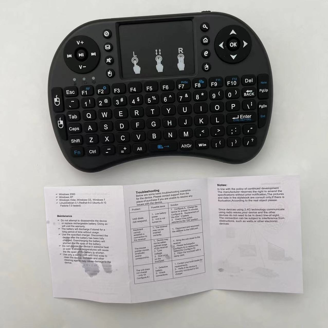 Hot selling Backlight 2.4GHz i8 mini Wireless Keyboard Touch Pad i8 air fly mouse Backlit Keyboard for android tv box