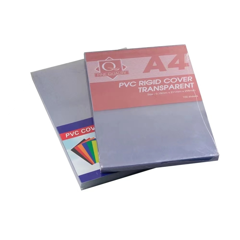 PVC office Stationery Film PVC Clear Sheet Binding Cover Sheet A3 A4 COLOR binding cover