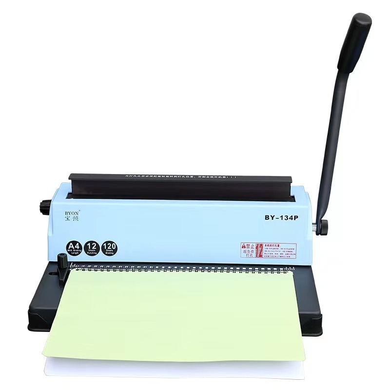 office  Factory TD-13 3:1  metal Spiral Double Coil Binding Machine Wire O Book 10 holes Binding Machine for a4 paper