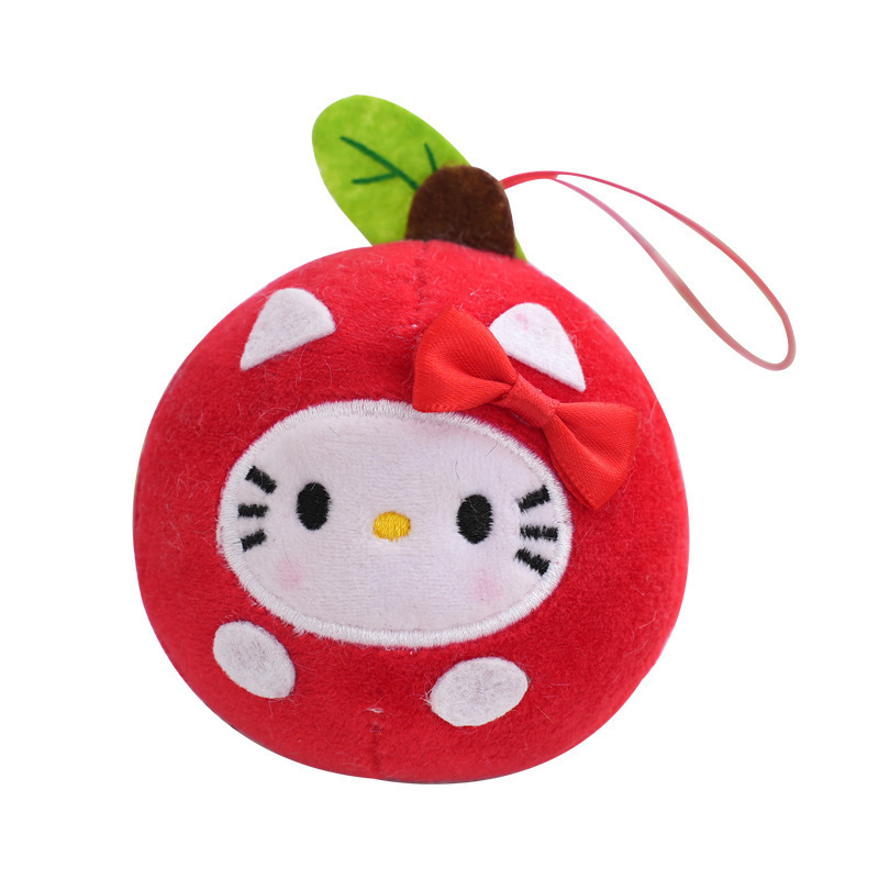 K085 Cartoon 7CM Kawaii Japanese Anime Apple Plush Kitty Plush Anime Cartoon Cute Dolls Plush Toys For Girls Kids Birthday Gift