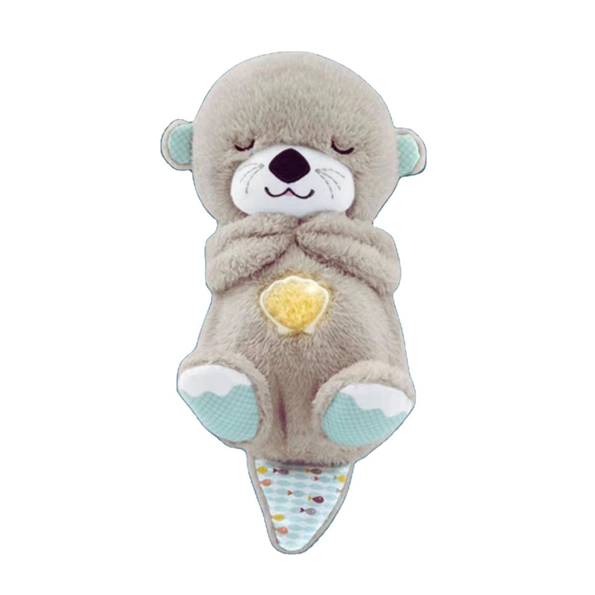 K003 New Multi Colors Stuffed Otter Kids Dolls Led And Breathing Toys Plush Animal Toy For Beaver Baby Sleeping Toys