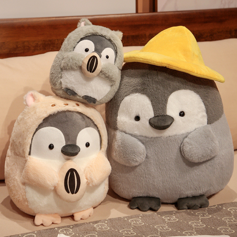 T050 anime stuffed plush penguin sea animal cartoon pillows for sleeping comfortable dolls