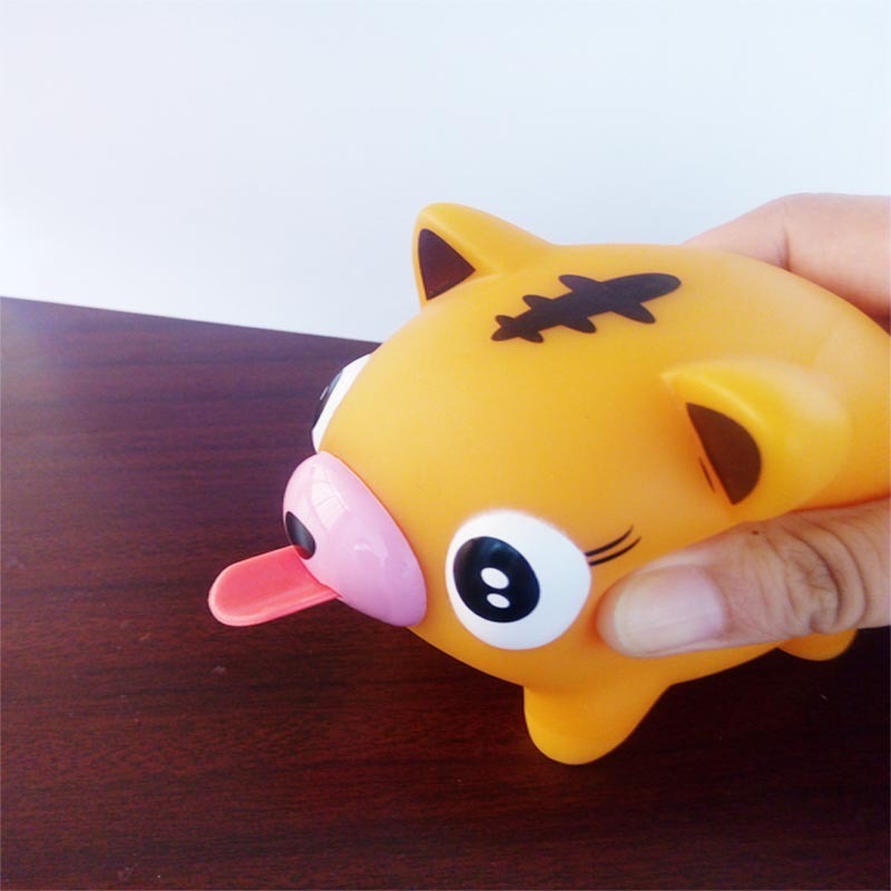 S255 Funny Talking Animal Pinch Press Ball Soft Slow Rebound Toy Tongue Out Stress Reliever Toys for Kids Adult