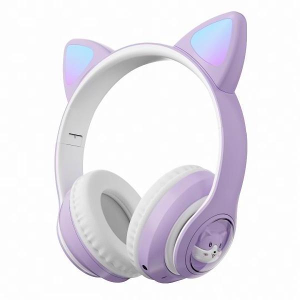 Trending Products 2023 New Arrivals Cat Ear Headphones Cute Ears Wireless Blue Tooth Headset Led Light Headphones