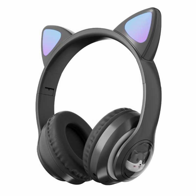 Trending Products 2023 New Arrivals Cat Ear Headphones Cute Ears Wireless Blue Tooth Headset Led Light Headphones