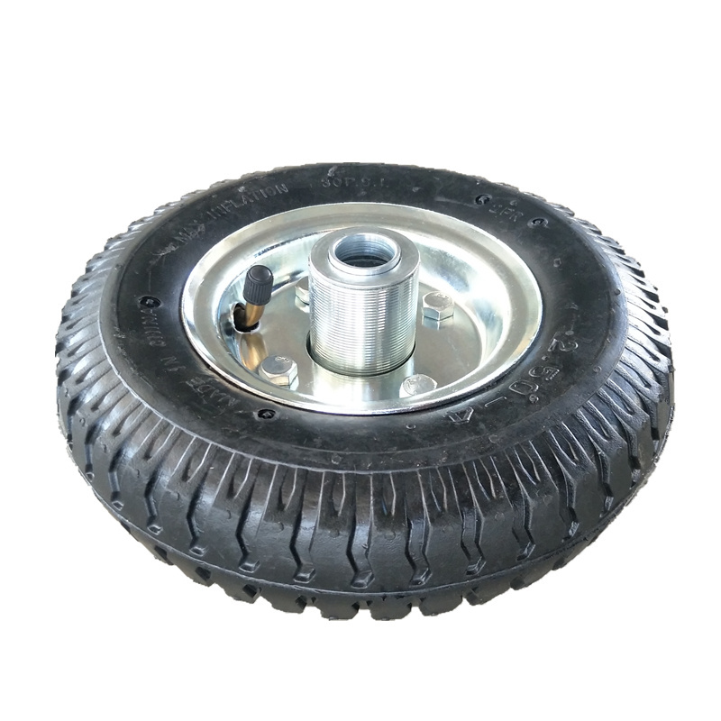 8 inch x 2.50-4 pneumatic rubber air wheels inflatable tire for trolley carts wagon hand truck