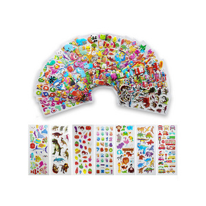 Personalized kawaii children decorative custom non-toxic leave to trace 3d gift puffy stickers for kids