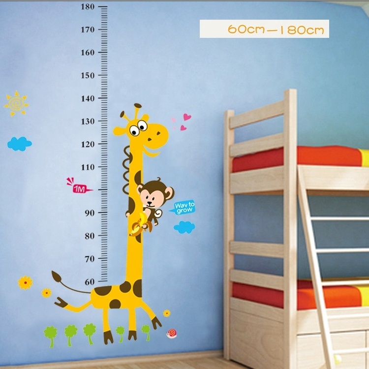 Cheap Wall Sticker Height Animal Wallpaper Sticker For Kids