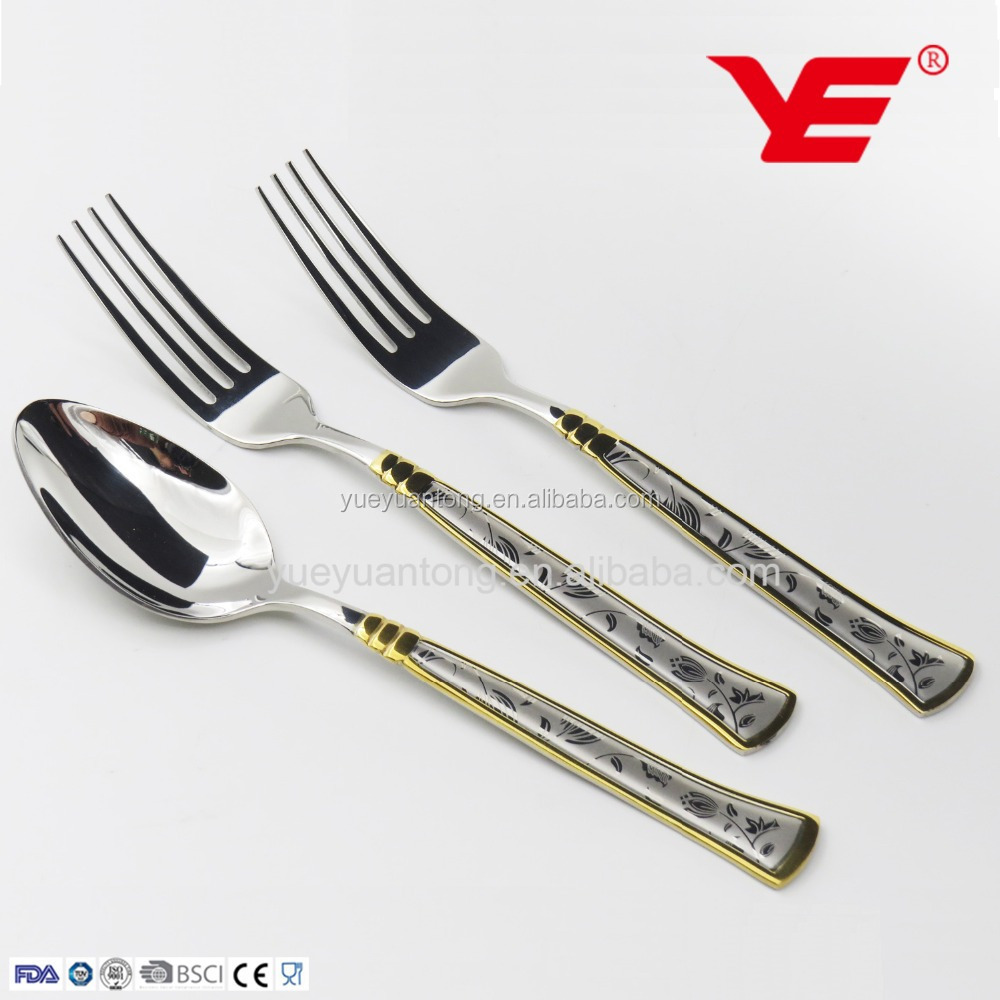 NEW Italian design kitchen cutlery with LASER patterns on the spoon and fork handles