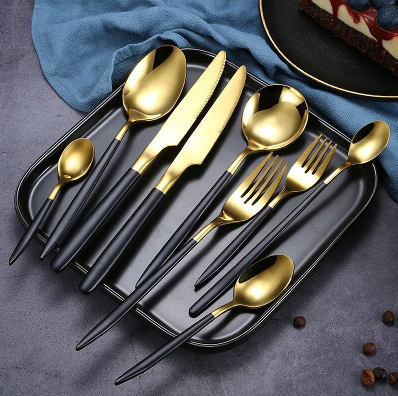 colorful ready to ship stainless steel bulk cutlery spoon and fork