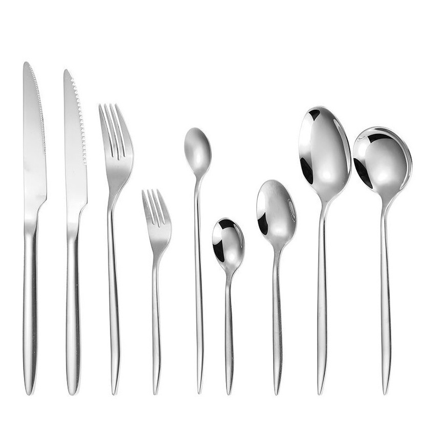 colorful ready to ship stainless steel bulk cutlery spoon and fork