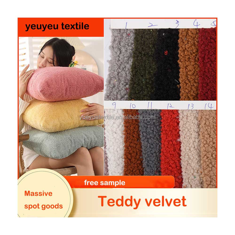 Very Good Quality Soft Teddy Fleece Fur Teddy Bear Curly Fur Fabric For Coat Toys Pillow Jacket