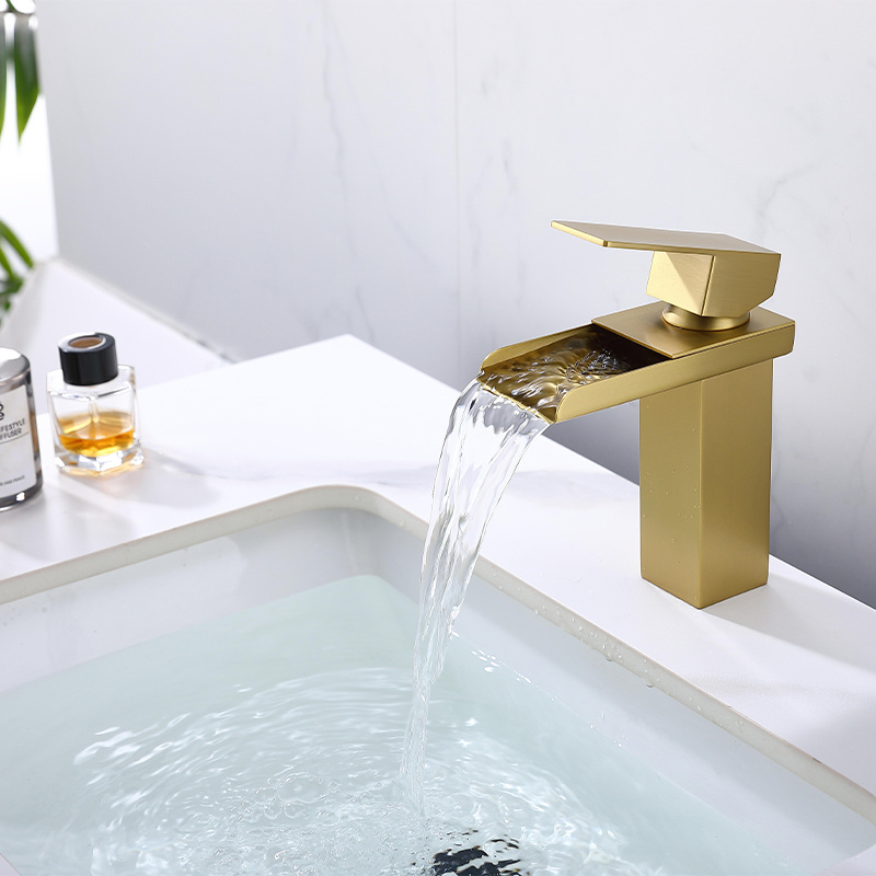 New Desig Sink Luxury bathroom New Style modern taps 304 Stainless Steel waterfall faucets