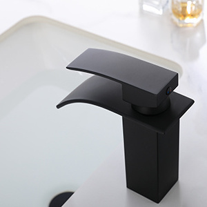 Smart bend New Arrivals waterfall faucet anticorrosion and antirust no lead black bathroom taps