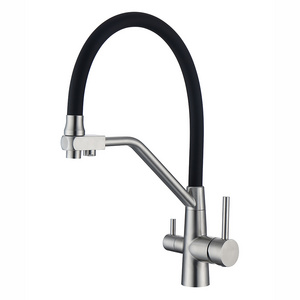 Best Selling Antirust Deck Mount Single Handle Single Hole Stainless Steel pull out kitchen faucet antique