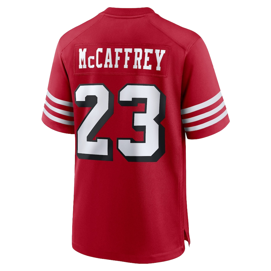 Christian McCaffrey 23 San Francisco Jerseys 85 Kittle  97 Bosa 13 Purdy Stitched VP Limited Jersey Football Game Jerseys -Red