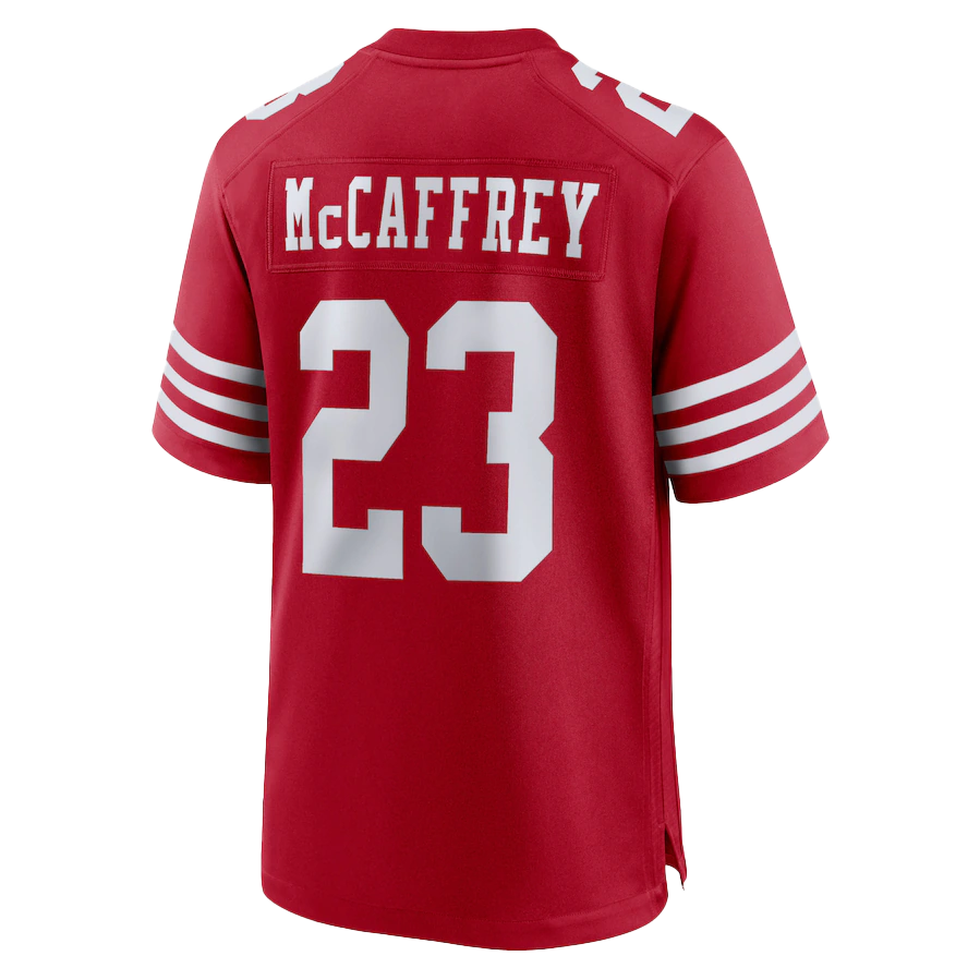 Christian McCaffrey 23 San Francisco Jerseys 85 Kittle  97 Bosa 13 Purdy Stitched VP Limited Jersey Football Game Jerseys -Red