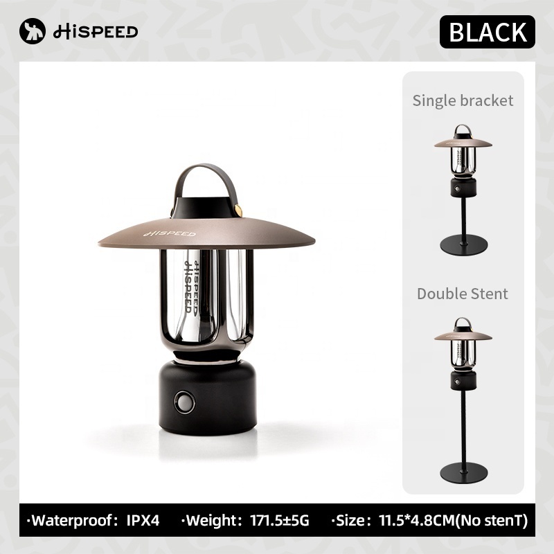 HISPEED LED Camping Lantern Rechargeable Super Bright Dimmable 5 Lighting Modes Portable Tent Light Perfect Lantern