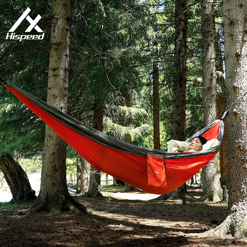 HISPEED OEM 210t Nylon Camping Accessories Hammocks Beach Single Double Hiking Sleep Hammock