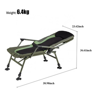 HISPEED Multifunctional Folding Outdoor Chair Camping Iron Leg Folding Outdoor Fishing Chair Beach Chair Padded Kamp Sandalyesi