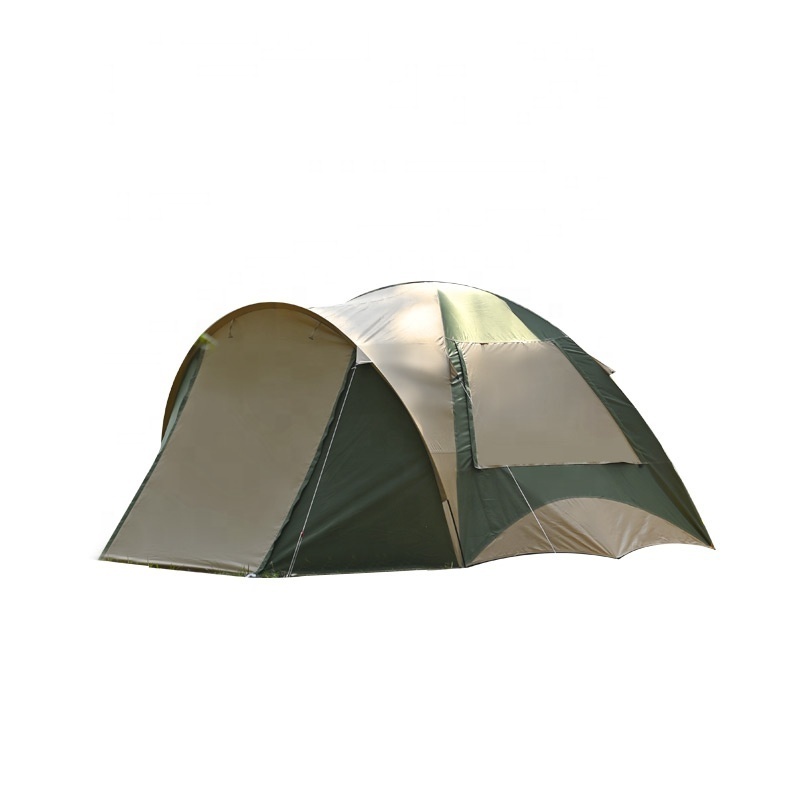 HISPEED Tunnel Tent Glamping 2*2m Dome Style Outdoor Camping Tents 3-4 Persons Kamp Cadiri with Mosquito Net