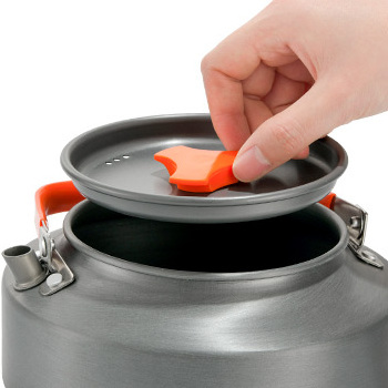 HISPEED Portable Outdoor Camping Kettle 1.1L/1.5L/2L ABS Handle Aluminium Camping Kettle