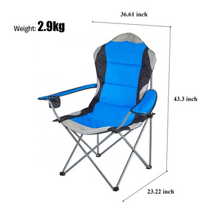 HISPEED Kamp Masas Iron Tube Kamp Sandalyesi Custom Logo Foldable Camping Beach Chair with Armrest