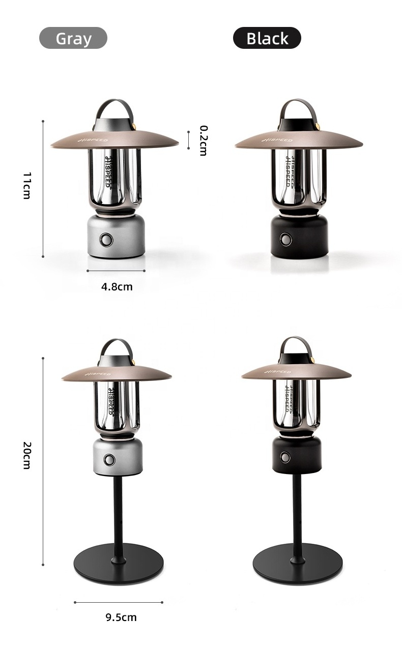 HISPEED LED Camping Lantern Rechargeable Super Bright Dimmable 5 Lighting Modes Portable Tent Light Perfect Lantern