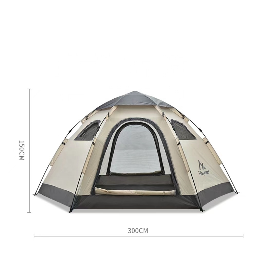 HISPEED Instant Pop Up Glamping Tent 4 Person Outdoor Waterproof Camping Automatic Tent PU2000mm Kamp Cadiri Camping Carpas